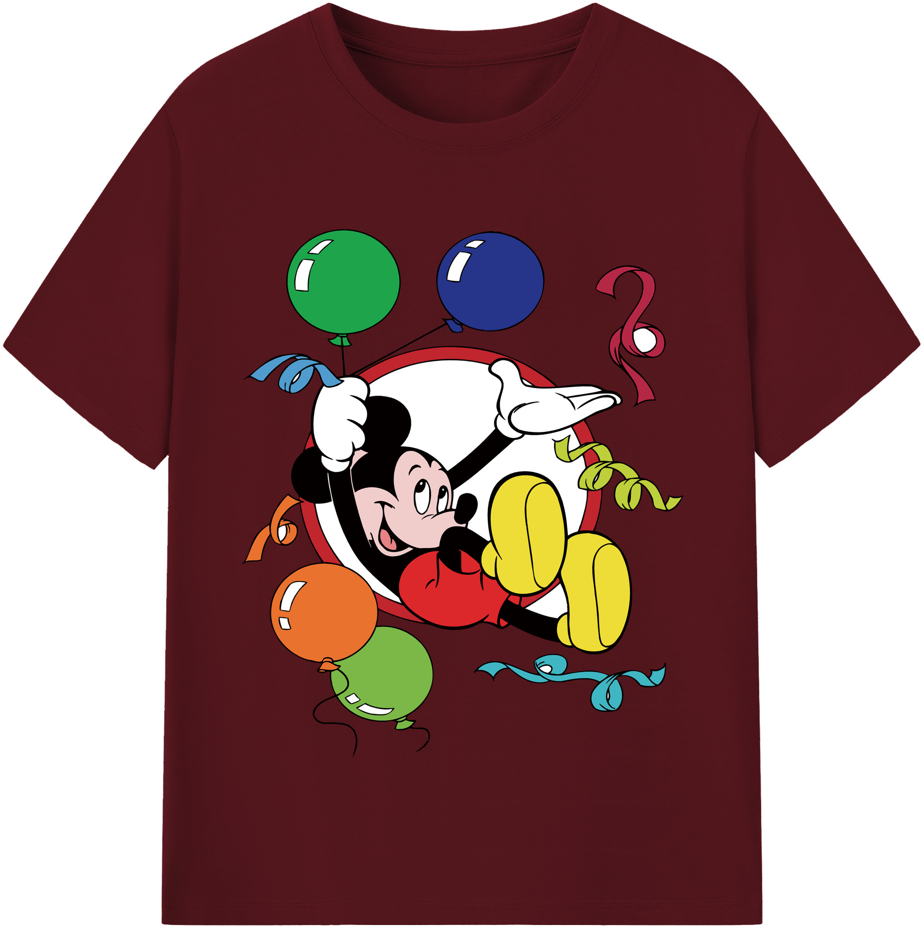 （画像用） ミッキーマウス Mickey Mouse 綿100％半袖Tシャツ（フロントプリント）